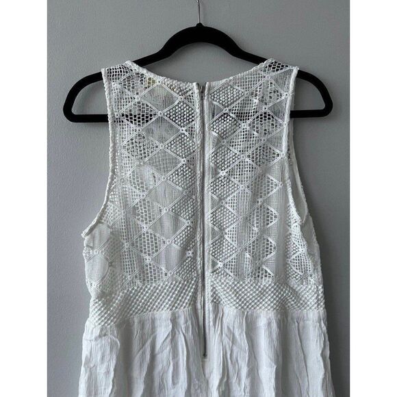 Forever 21 White Crochet Lace Fit & Flare Mini Dress Plus Size 0X - Picture 6 of 7